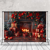 Lofaris Jahrgang Wand Verschwommen Kerzenlicht Weihnachten Hintergrund